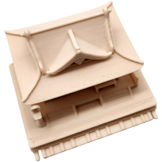 Japanese Train Station Miniature – Traditional Platform & Building Terrain Model for RPG, Dioramas, or Display – Shoji Architecture Style – 3D Printed in Canada