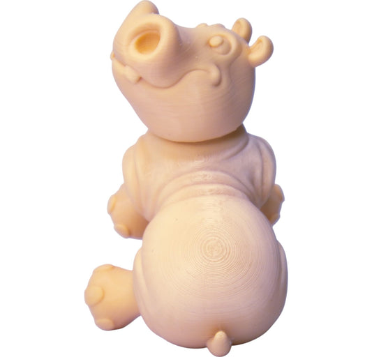 Cute Baby Hippo Figurine for DIY Painting Crafts – 3D Printed in Canada