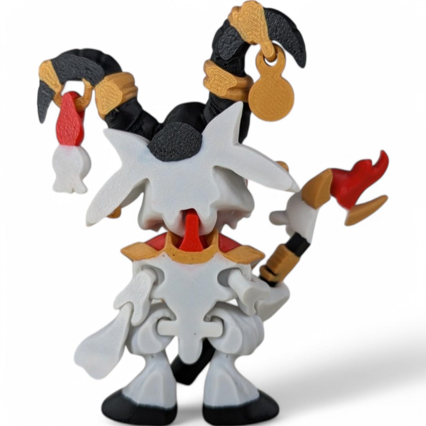 3DCENTRAL.CA Articulated Hellspawn Goat Figurine – Movable Desk Toy for Stress Relief, Focus, Anxiety, ADHD – Collectible Mythical Sensory Tool for Teens and Adults – 3D Printed in Canada