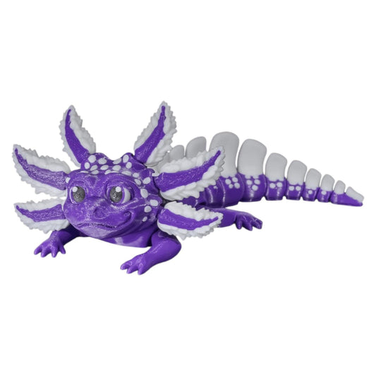 Articulated Berry Tart Axolotl Figurine – Desk Fidget for Teens & Adults – Stress Relief & Collectible – 3D Printed in Canada