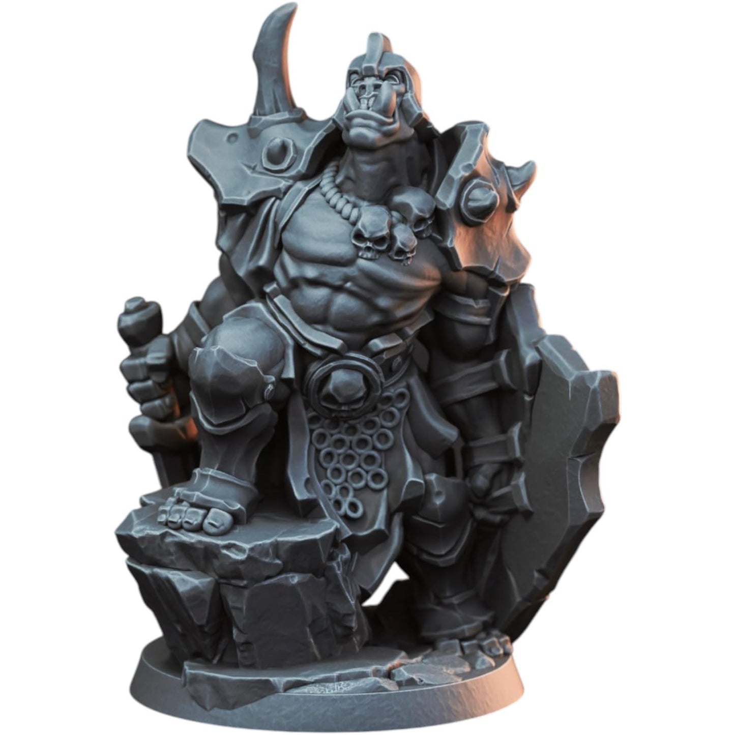 Ork Bonebreaker Miniature for Tabletop RPG, Wargaming & Painting – Fantasy Orc Champion for Dungeon Battles & Warbands – 3D Printed in Canada