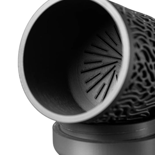 Wall-Mounted Planter Pot with Organic Lattice Design – Modern Black Indoor Plant Holder with Drainage & Reservoir – 3D Printed in Canada