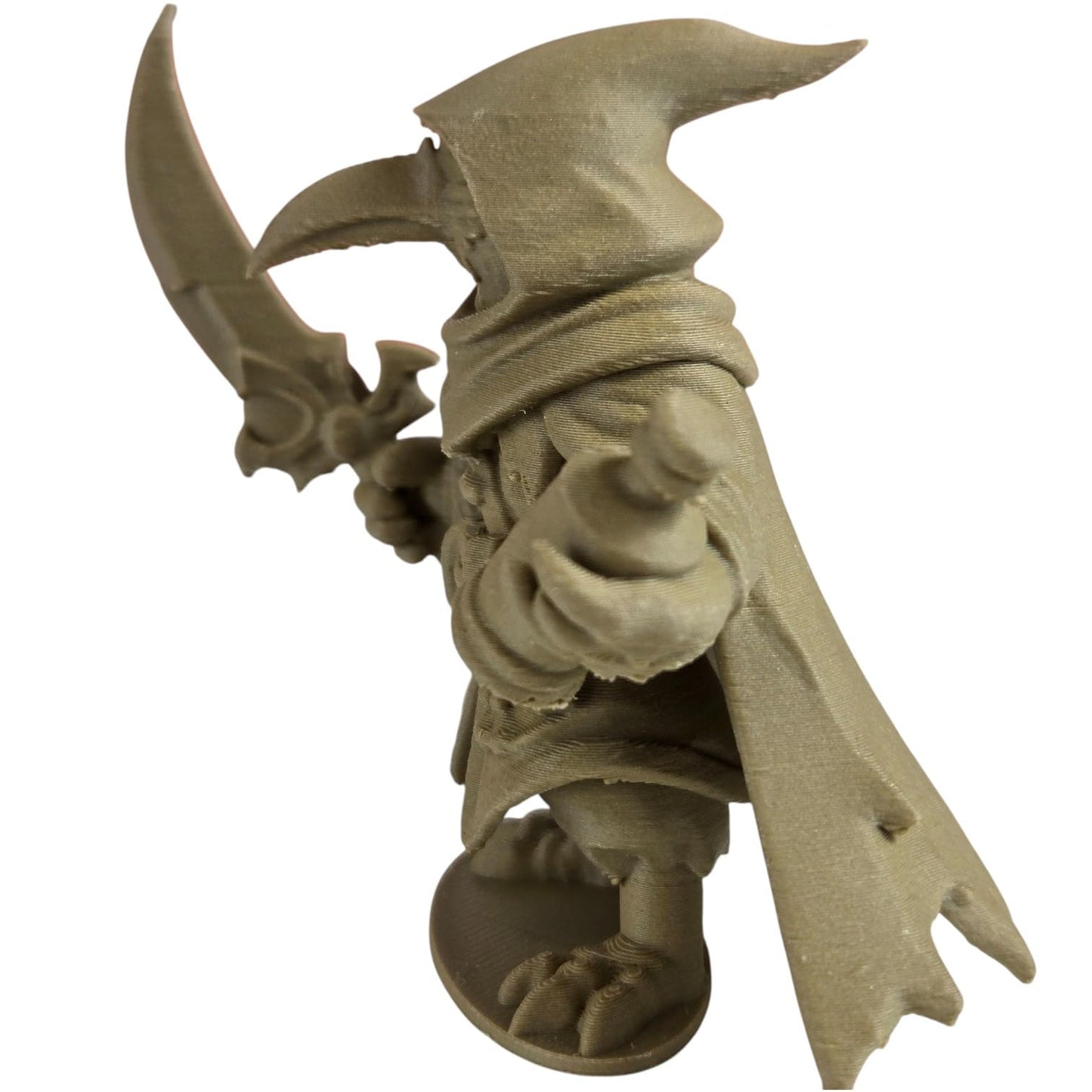 The Cursed Crow Owl Figurine – Dark Fantasy Owl Plague Doctor with Potion & Blade – Owls & Dragons Collection – Paintable Gothic Sculpture – 3D Printed in Canada