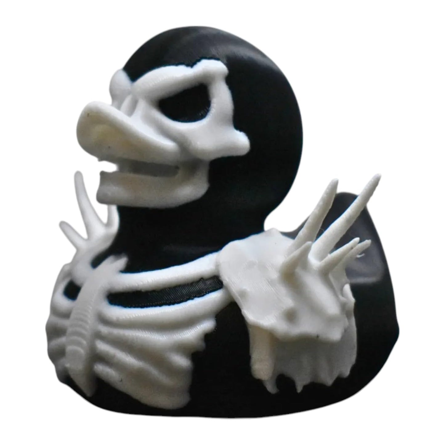 Skeleton Warrior Duck Figurine – Gothic Halloween Rubber Duck Alternative, Ducks Gift, RPG Fantasy Desk Decor, Skeleton Home Decoration – 3D Printed in Canada