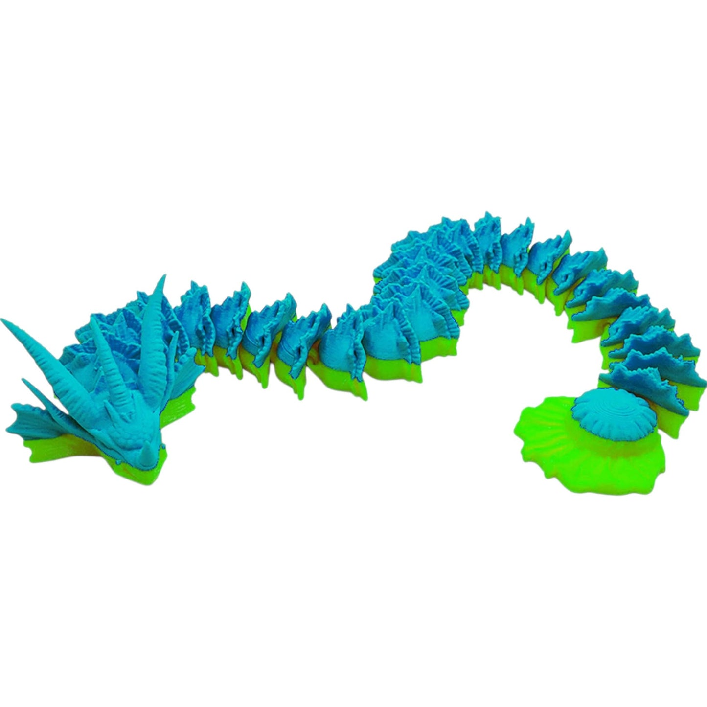 Coral Dragon – Articulated Oceanic Dragon Figurine for Desk Display, Stress Relief & Custom Painting – 3D Printed in Canada