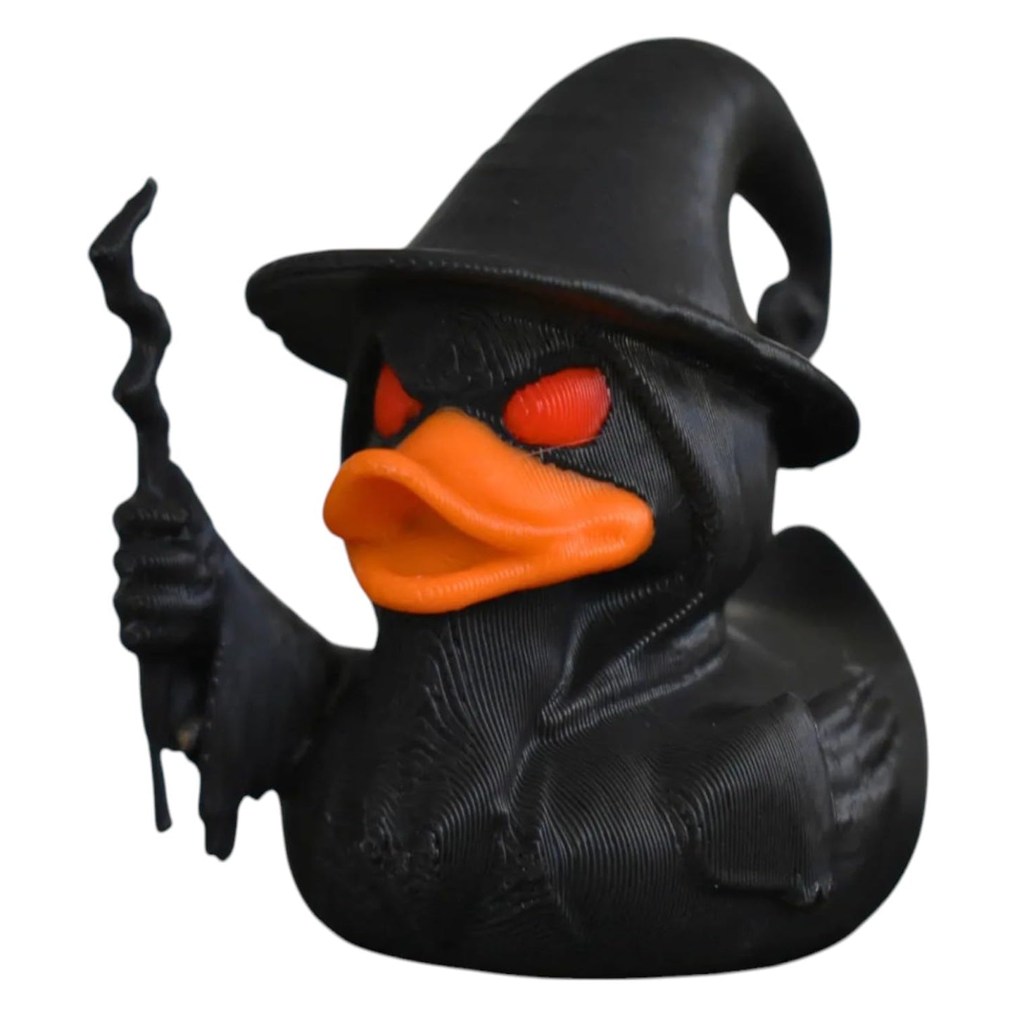 Wizard Duck Figurine - Mystical Fantasy Rubber Duck Collectible - Duckies for Duck Duck Jeep Ducking & Cruise Ship Hiding - Spellcasting Sorcerer Magic Staff Decor – 3D Printed in Canada
