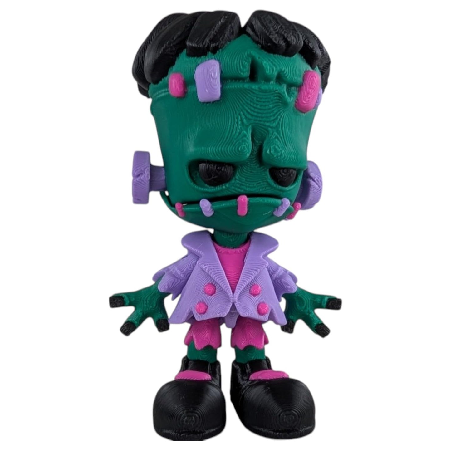 Articulated Frankenstein’s Monster Figurine – Gothic Horror Desk Collectible for Teens & Adults – Poseable Halloween Display – 3D Printed in Canada