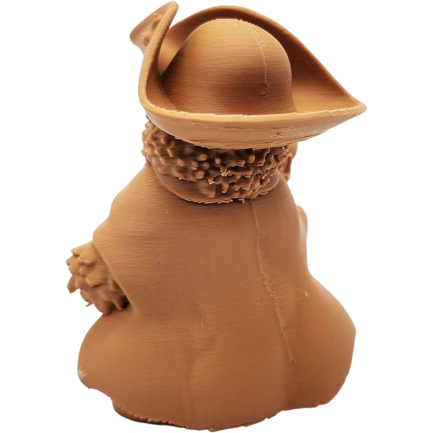 The Pirate Owl Wood Figurine – Fantasy Owl Buccaneer with Tricorn Hat & Flintlock Pistol – Owls & Dragons Collection – Paintable Miniature for Display or Diorama – 3D Printed in Canada