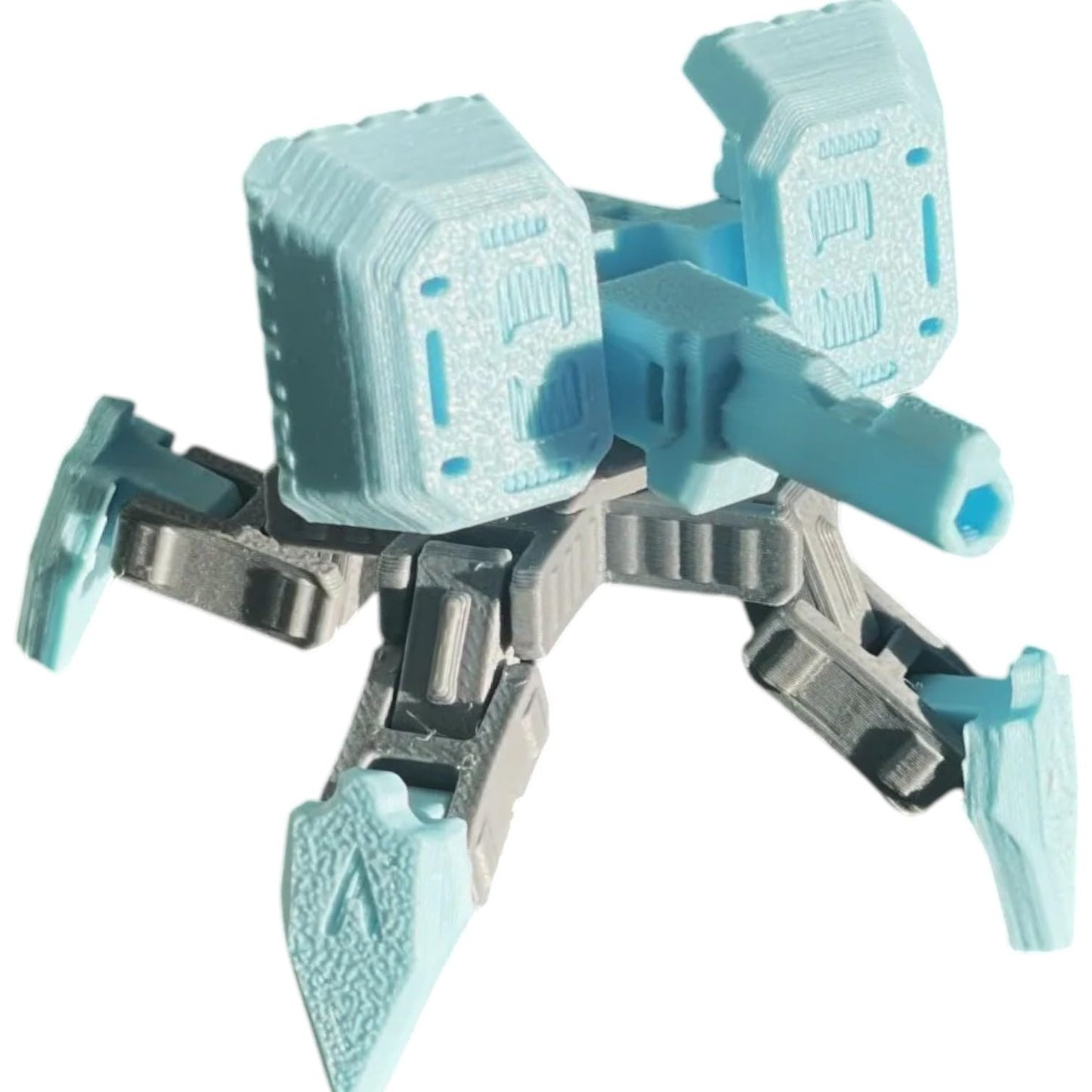 Shield Tank Model Kit by Kitcrafters – 16 Parts with Heavy Armor Plating & Articulated Legs – Defensive Mech for Collectors & Dioramas – 3D Printed in Canada