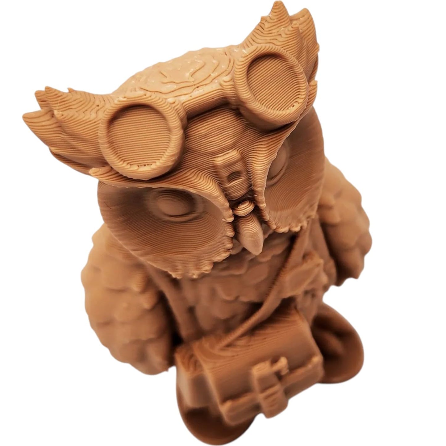 The Messenger Owl Figurine – Fantasy Owl Courier with Goggles & Satchel – Owls & Dragons Collection – Paintable Display Miniature – 3D Printed in Canada