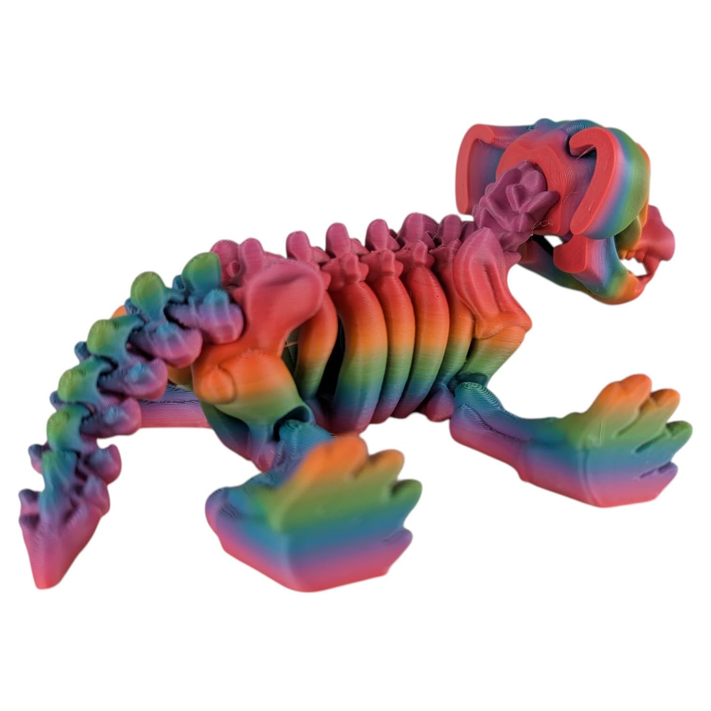 Skeleton Puppy Figurine – Articulated Gothic Canine Desk Fidget for Teens & Adults – Creepy Collectible & Stress Relief – 3D Printed in Canada