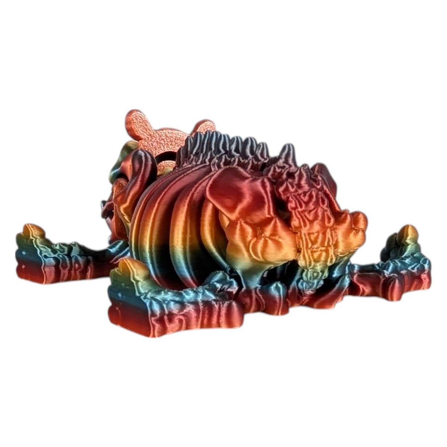 Skeleton Hippo Figurine – Articulated Desk Fidget for Teens & Adults – Prehistoric Collectible & Stress Relief – 3D Printed in Canada