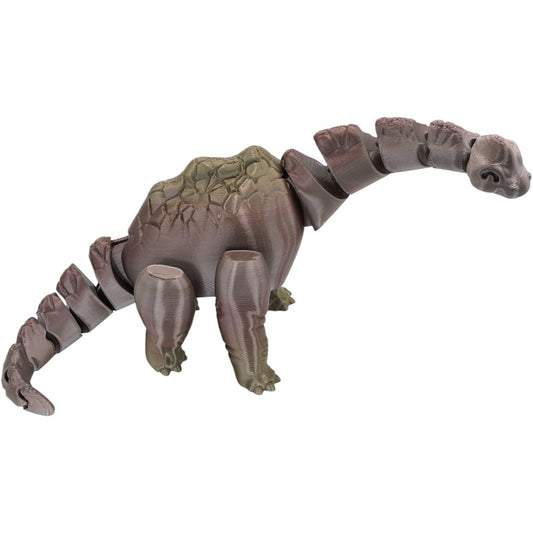 Articulated Brachiosaurus Dinosaur Figure – Flexible Fidget Toy Collectible for Desk or Shelf – Realistic Jurassic Design for Teens & Adults – 3D Printed in Canada