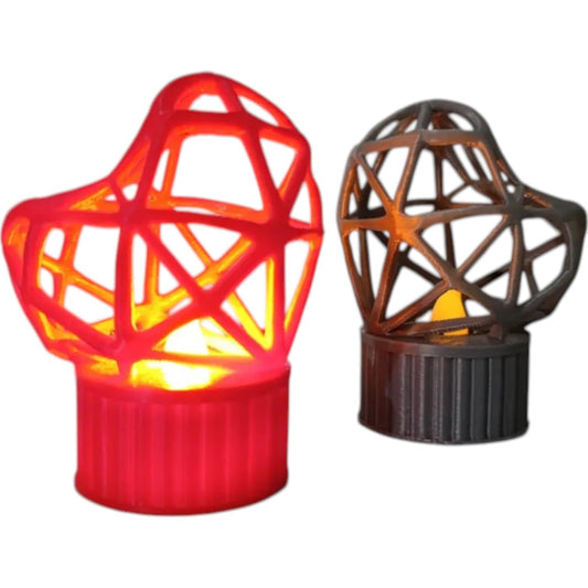 Wire Heart Candle Holder – Modern Geometric Votive Shell for LED Tealights (LED Not Included) – 3D Printed in Canada