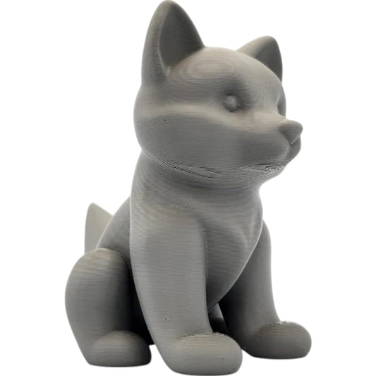 Wolf Pup Figurine – Minimalist Sitting Wolf Puppy for Shelf Display, Gift Décor & Animal Lovers – 3D Printed in Canada