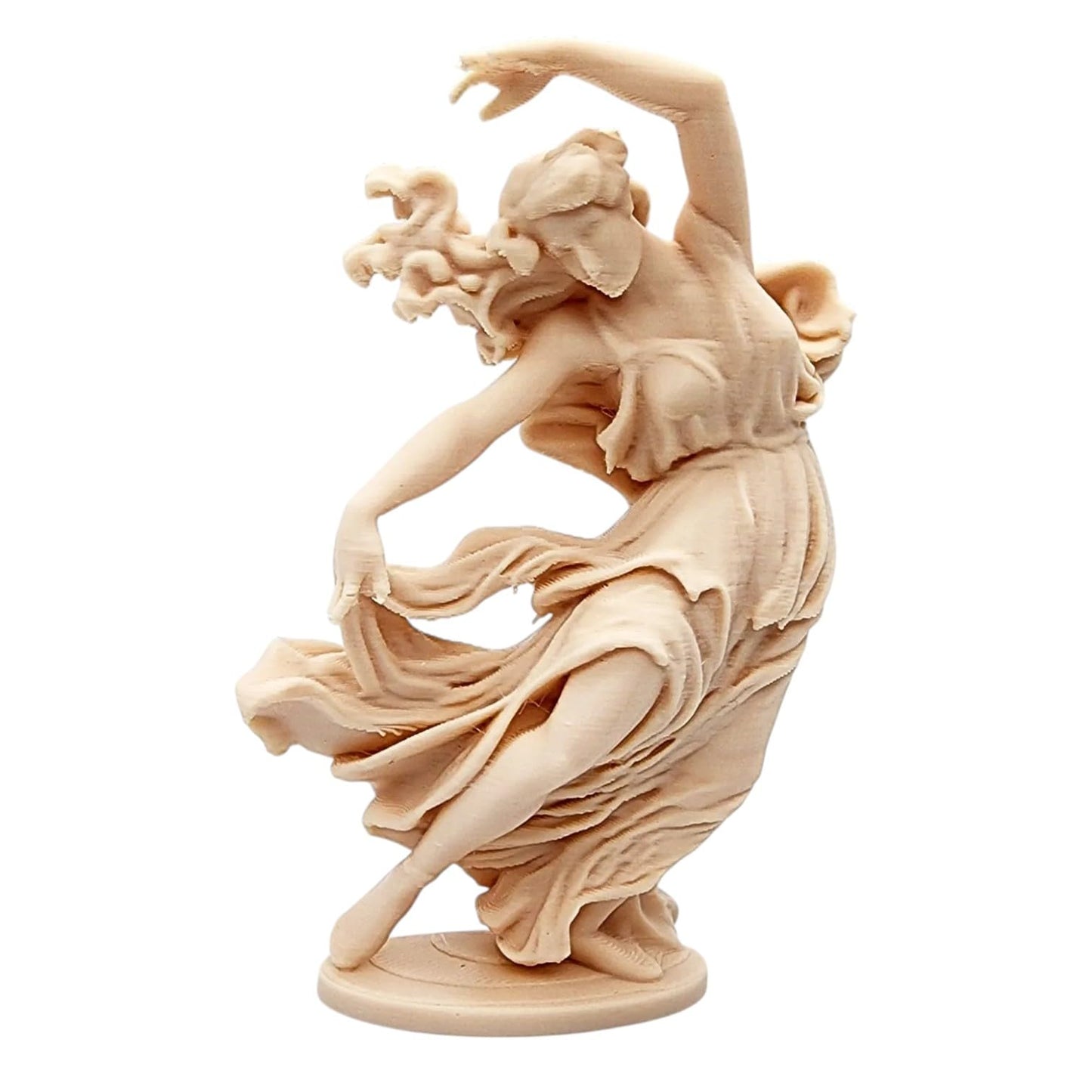 Ethereal Dancing Goddess Figurine – Flowing Dress Female Statue for Shelf or Altar Décor – Artistic Movement Sculpture for Collectors and Home Display – 3D Printed in Canada