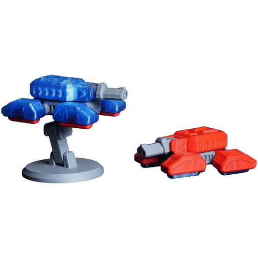 Hover Tank – 12-Part DIY Sci-Fi Grav Tank Model Kit with Articulated Turret, No Stand Included – 3D Printed in Canada