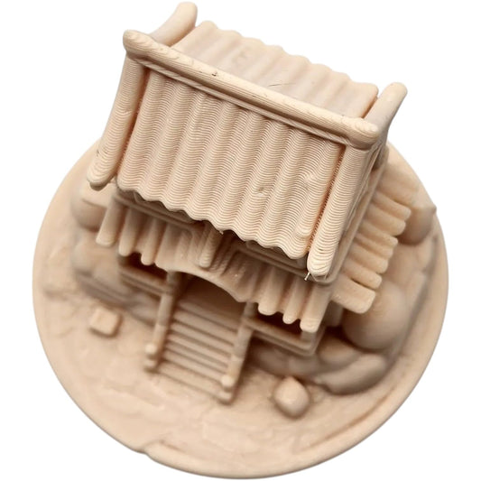 Japanese-Style House Miniature – Traditional Pagoda Cottage Model for Dioramas, TTRPG Terrain or Zen Displays – 3D Printed in Canada
