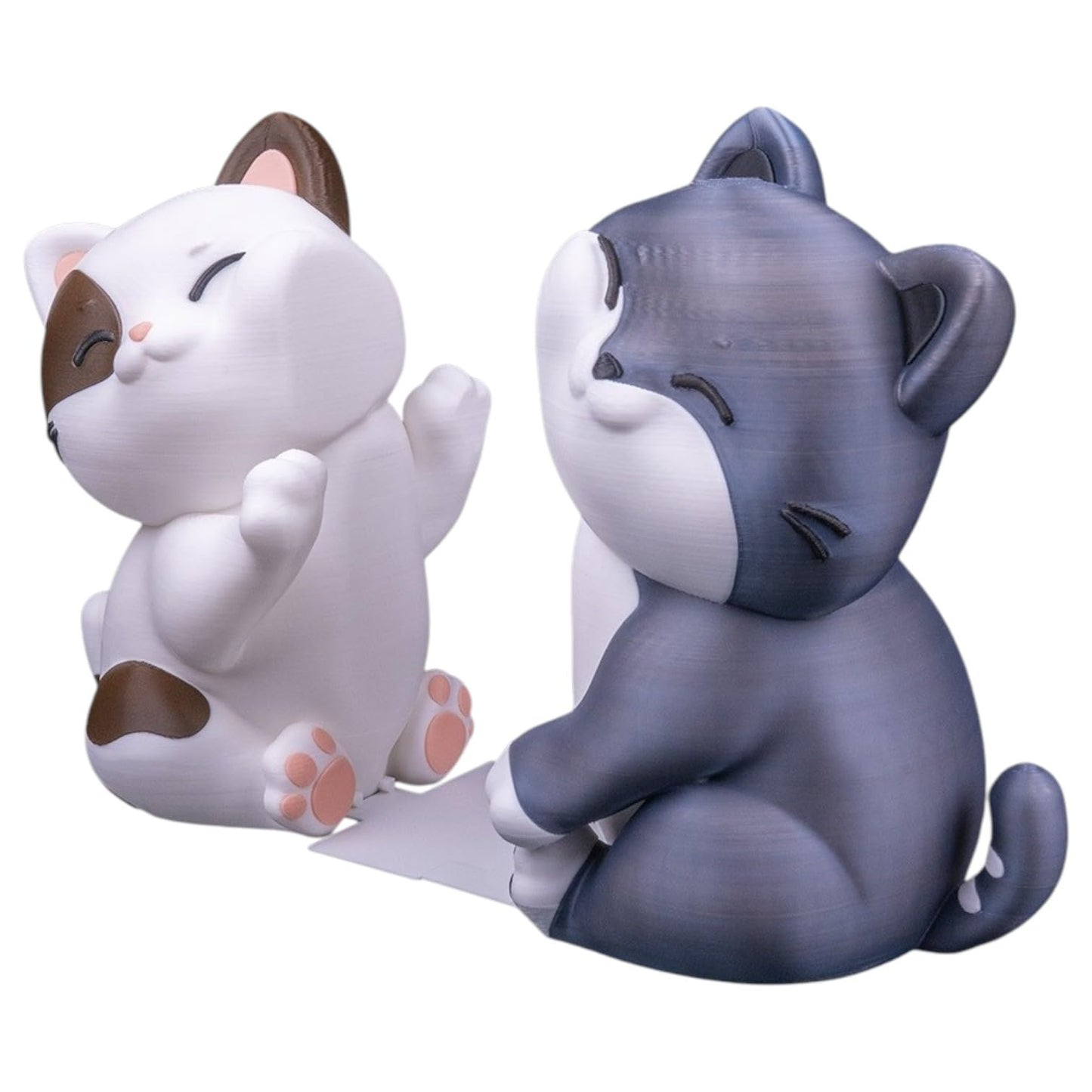 Cozy Snuggles Bookend – Cute Cat-Themed Bookshelf Organizer – Whimsical Feline Book Holder Set – 3D Printed in Canada