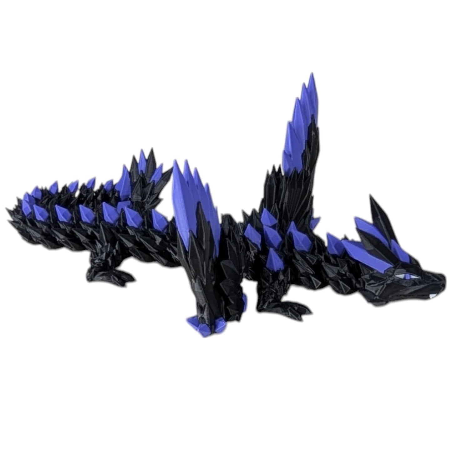Articulated CrystalWing Dragon Figurine – Dragonstone Abyss – Desk Fidget for Teens & Adults – Stress Relief & Collectible – 3D Printed in Canada