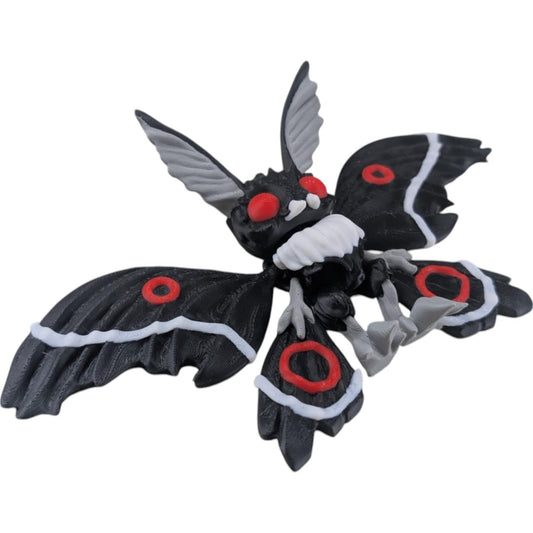 Articulated Mothman Figurine – Gothic Cryptid Desk Fidget for Teens & Adults – Stress Relief & Collectible – 3D Printed in Canada