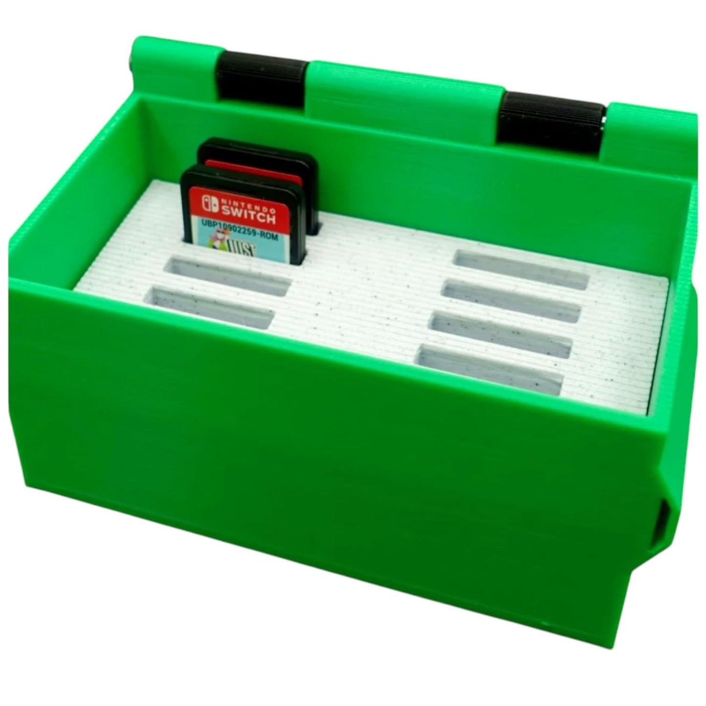 Mini Dumpster FOR Nintendo Switch Game Holder – Funny Hinged Storage Bin for Switch Cartridges – Geeky Desktop Organizer – 3D Printed in Canada