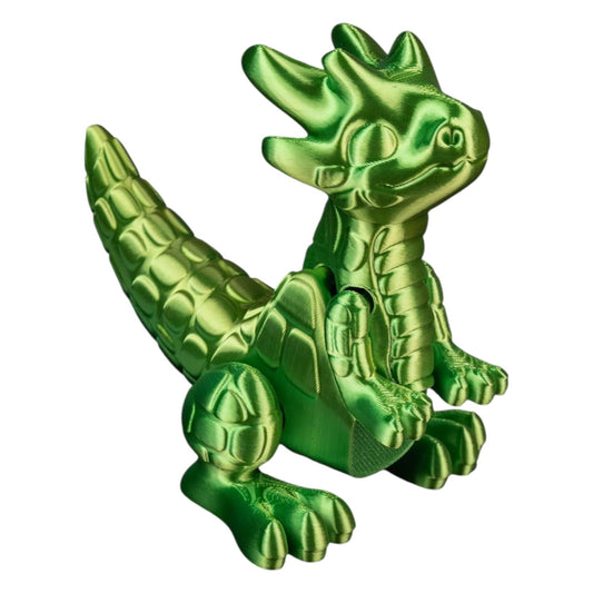 Articulated Baby Drake Figurine – Fantasy Desk Fidget for Teens & Adults – Stress Relief Collectible – 3D Printed in Canada