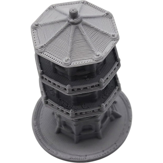 Octagonal Tower Miniature – Multi-Level Eight-Sided Fantasy Building for Tabletop Terrain, RPG Maps & Dioramas – 3D Printed in Canada
