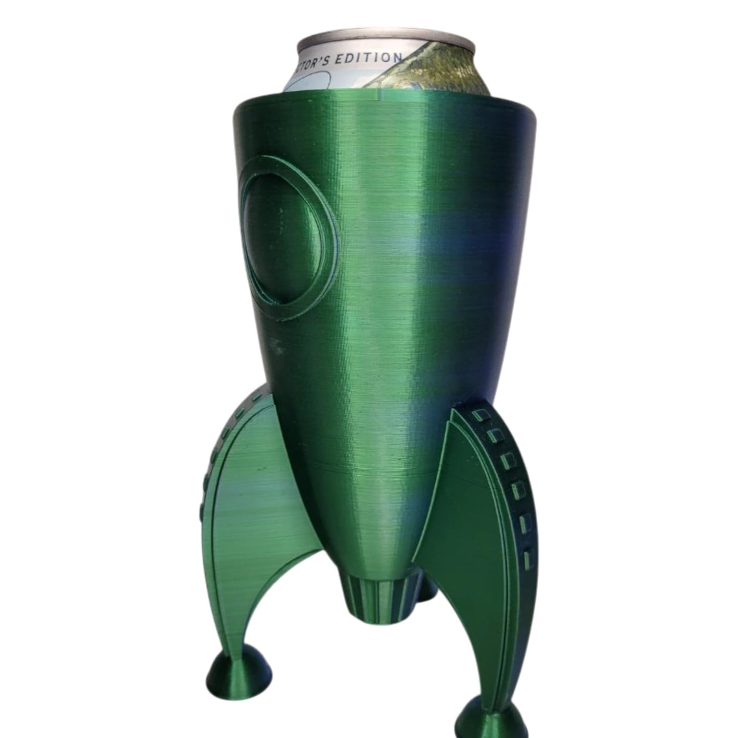 Rocket Can Holder for 12 oz Beverages – Space-Themed Drink Stand for Desktop, Bar, or Parties – 3D Printed in Canada