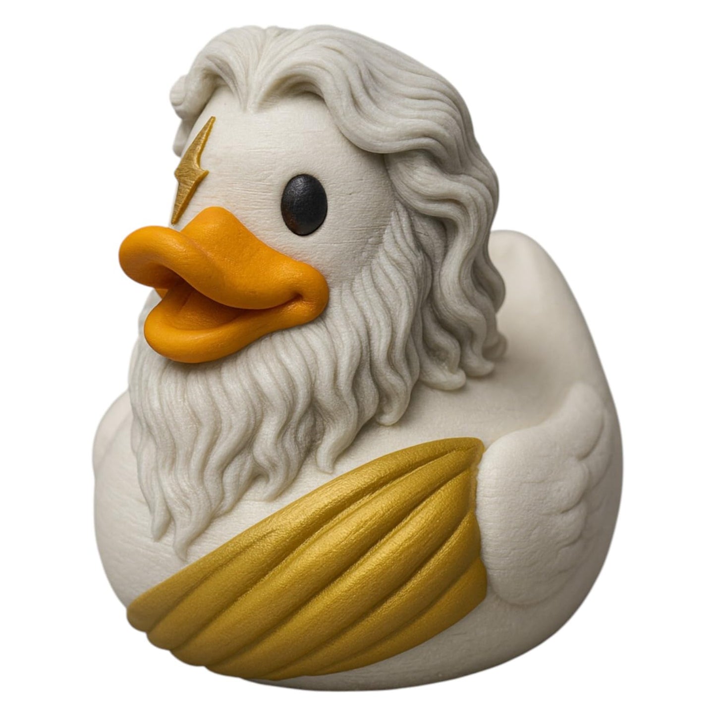 Zeus Duck Figurine – Duck-God Hybrid – Mythical Greek God Duck Collectible – Funny Lightning Duck Decor Gift for Desk or Display for Teens & Adults – 3D Printed in Canada