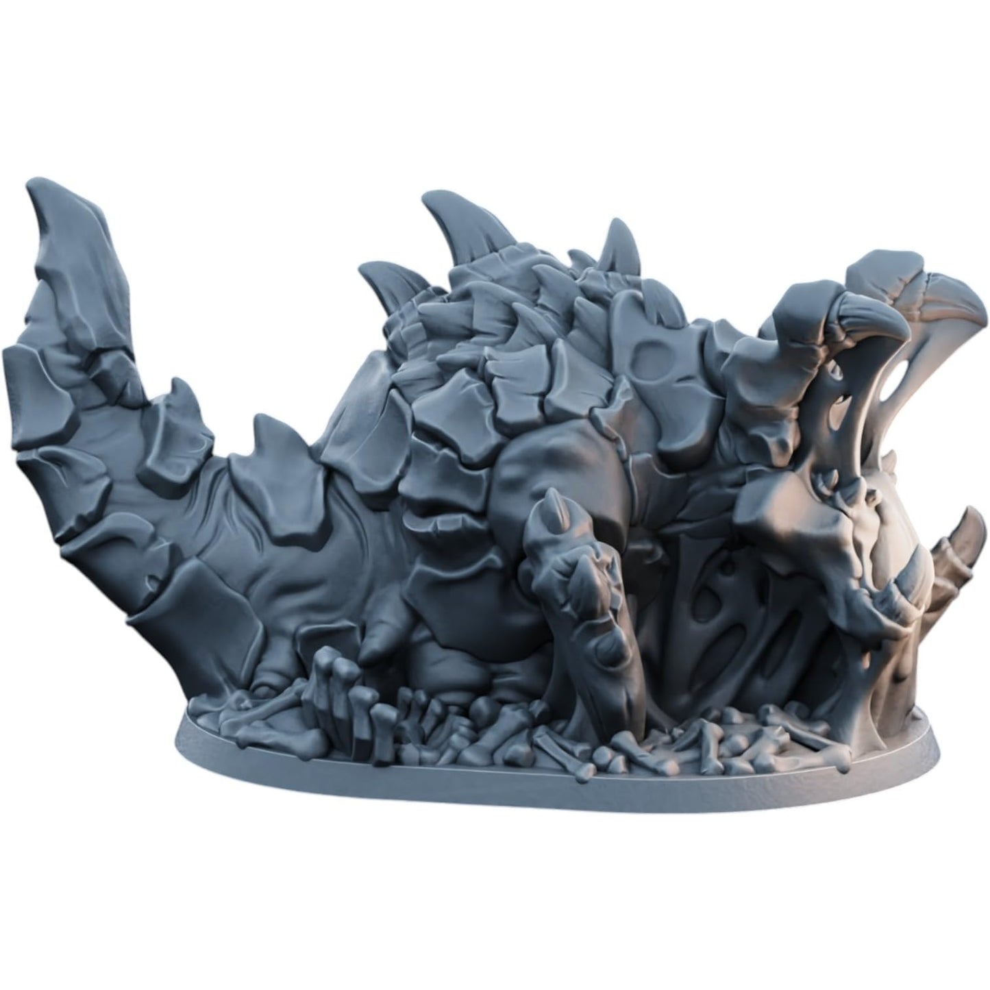Undead Skeleton Rider on Skeletal Warhorse Miniature for Tabletop RPG, Fantasy Dioramas & Painting – 3D Printed in Canada
