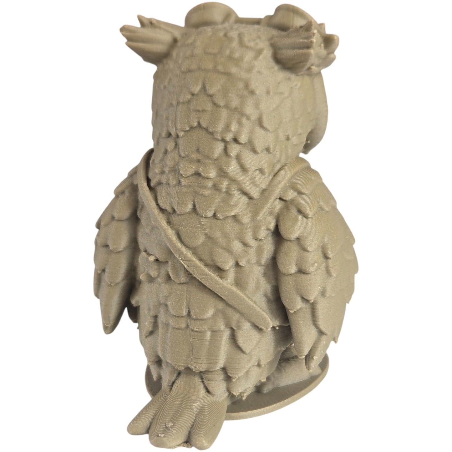 The Messenger Owl Figurine – Fantasy Owl Courier with Goggles & Satchel – Owls & Dragons Collection – Paintable Display Miniature – 3D Printed in Canada