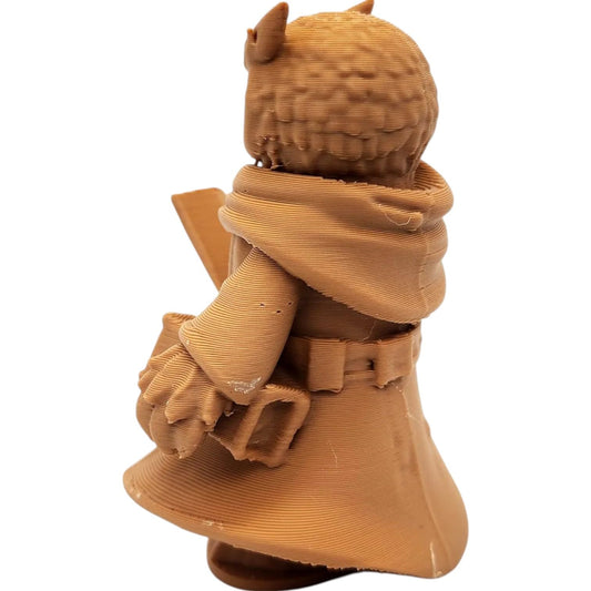 The Cleric Owl Figurine – Fantasy Owl Healer with Robes & Spellbook – Owls & Dragons Collection – Paintable Display Miniature – 3D Printed in Canada