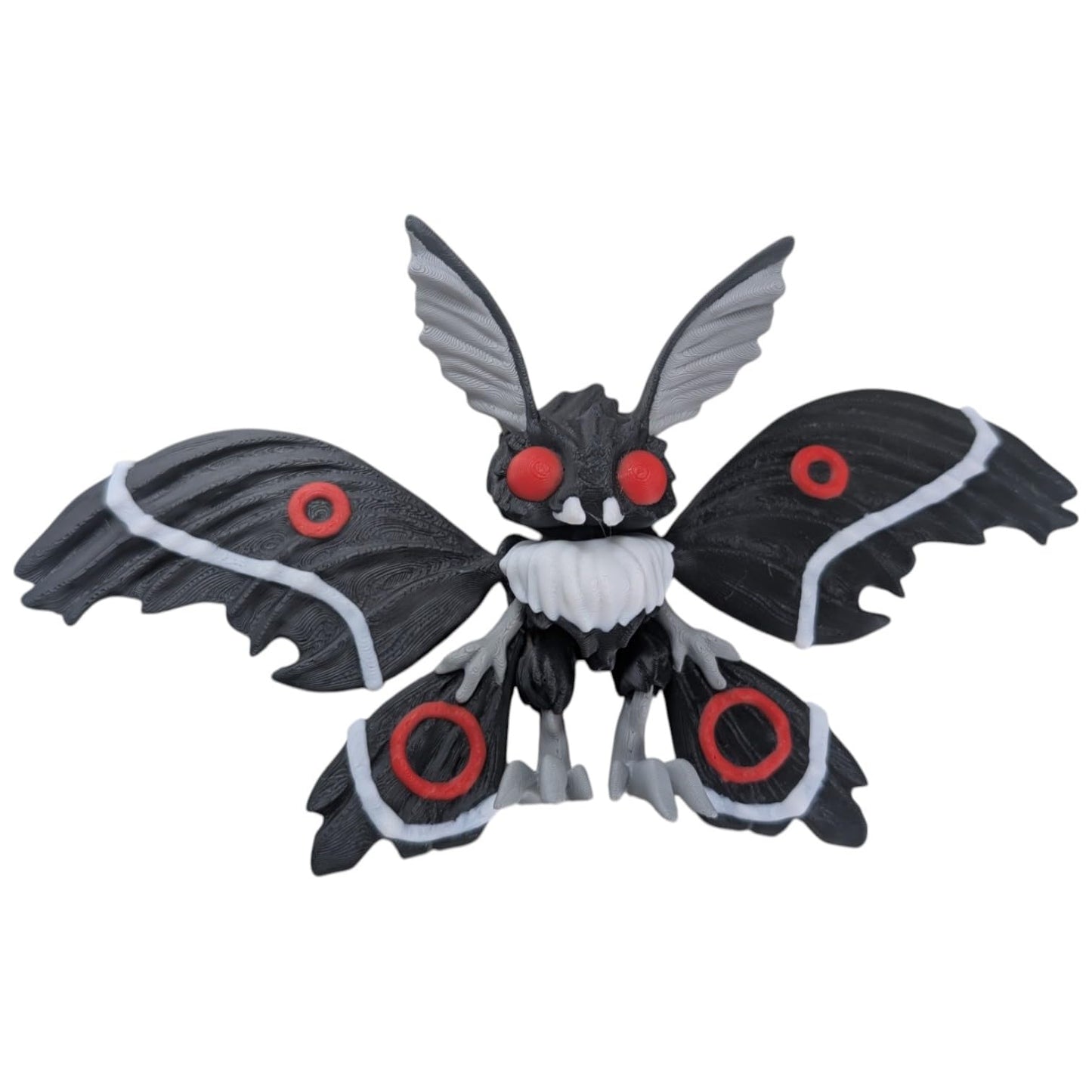 Articulated Mothman Figurine – Gothic Cryptid Desk Fidget for Teens & Adults – Stress Relief & Collectible – 3D Printed in Canada