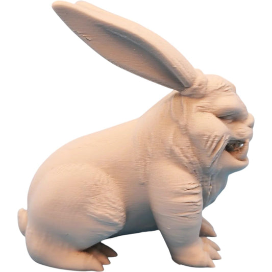 Feral Easter Bunny Figurine – Savage Rabbit Creature Miniature for Painting, Display & Horror Decor – 3D Printed in Canada