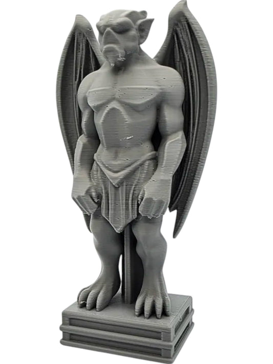 Warden Gargoyle Statue – Gothic Winged Guardian Figurine for Shelf, Desk, or Altar Decor – 3D Printed in Canada