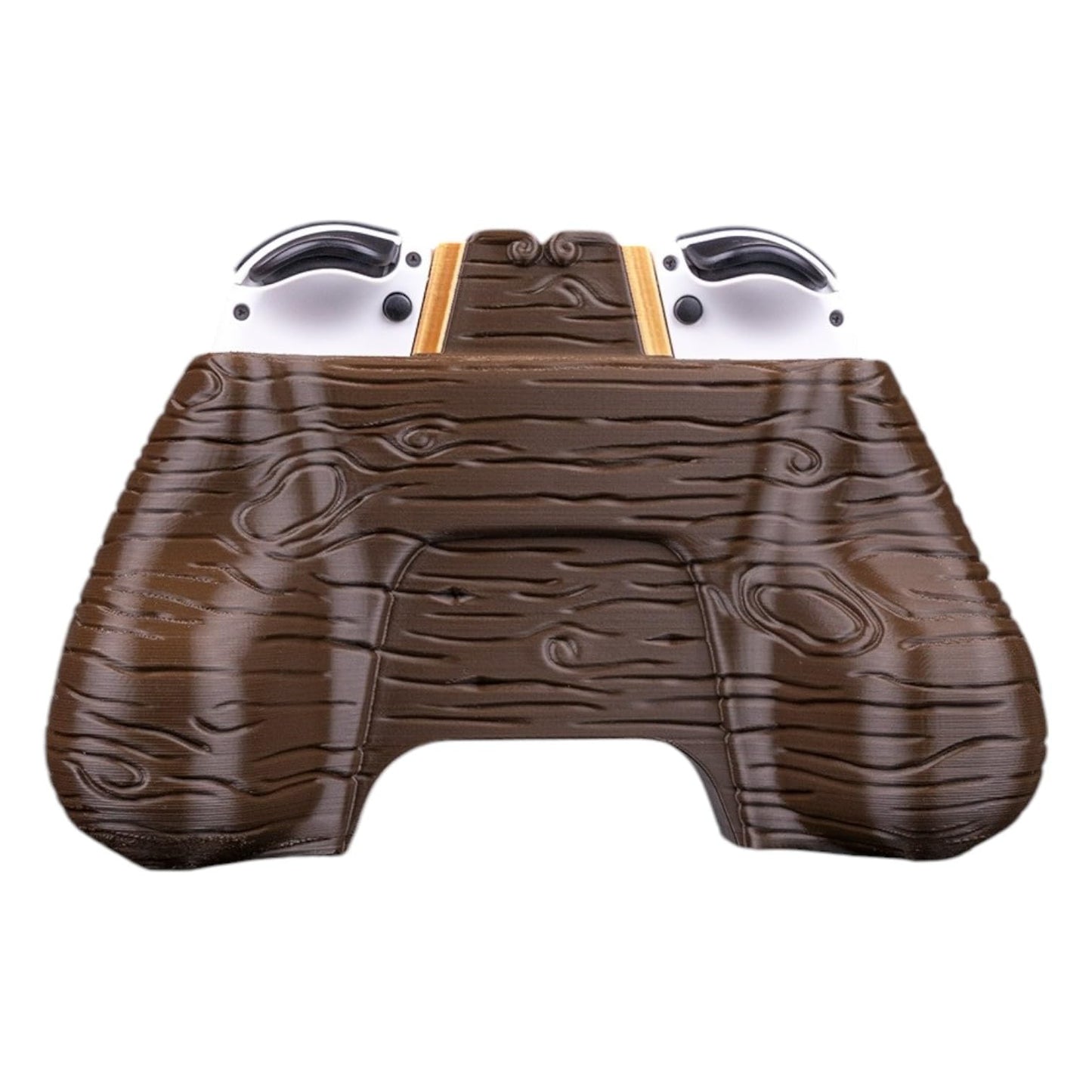 Wooden Relic Dual Controller Grip Device Case – Fantasy-Inspired Gamepad Holder for Switch Console Controller – 3D Printed in Canada