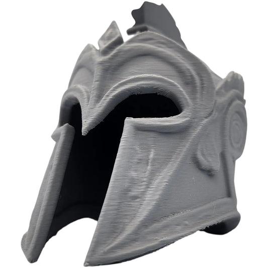 Ancient Warrior Helmet Miniature – Stylized Armor Helm Display for Tabletop Dioramas, Fantasy Terrain & Historical Collections – 3D Printed in Canada