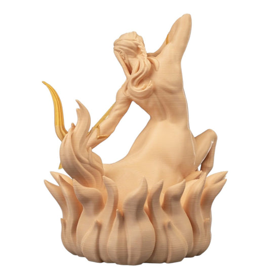 Sagittarius Zodiac Centaur Figurine – Archer Horoscope Decor with Bow and Flame Base – Astrology Gift for Teens & Adults – 3D Printed in Canada