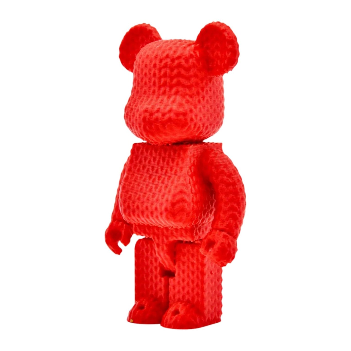 Knitted Block Bear Figurine – Chunky Knit-Look Collectible Bear with Art Toy Aesthetic – 3D Printed in Canada