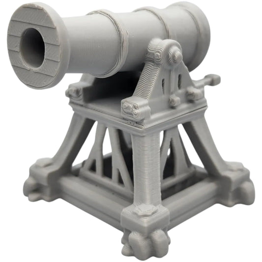 Cannon Turret Miniature – Multipart Rotating Base Assembly for Tabletop Dioramas, Fantasy Forts & Wargame Terrain – 3D Printed in Canada