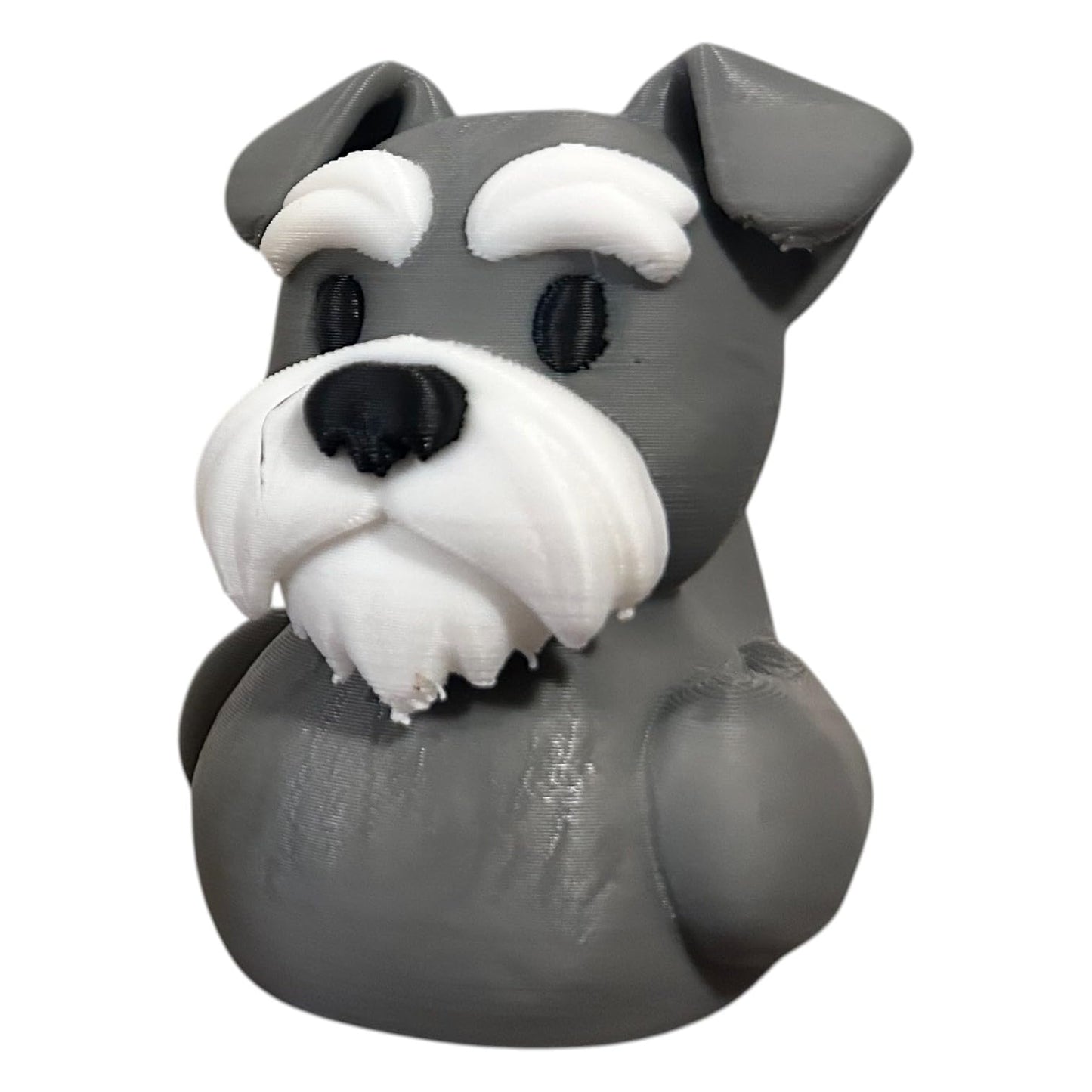 Schnauzer Duck Figurine – Duck-Dog Hybrid with Signature Beard, Brows & Floppy Ears – Funny Collectible for Schnauzer Lovers – 3D Printed in Canada