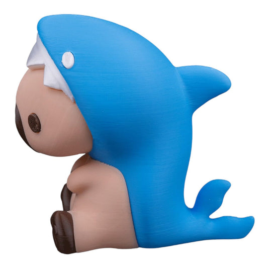 Sharkybara Figurine – Quirky Desk Decoration – Capybara in Shark Hoodie Collectible – 3D Printed in Canada