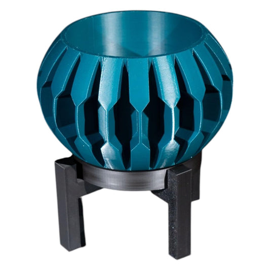 Modern Gervi Planter with Stand – 3D Printed Indoor Plant Pot for Small Plants & Faux Greenery – Contemporary Home Décor – Made in Canada