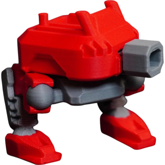 Howitzer Walker – DIY Articulated Mech Model Kit for Display & Dioramas, Snap-Fit Build with 8 Moving Joints – 3D Printed in Canada