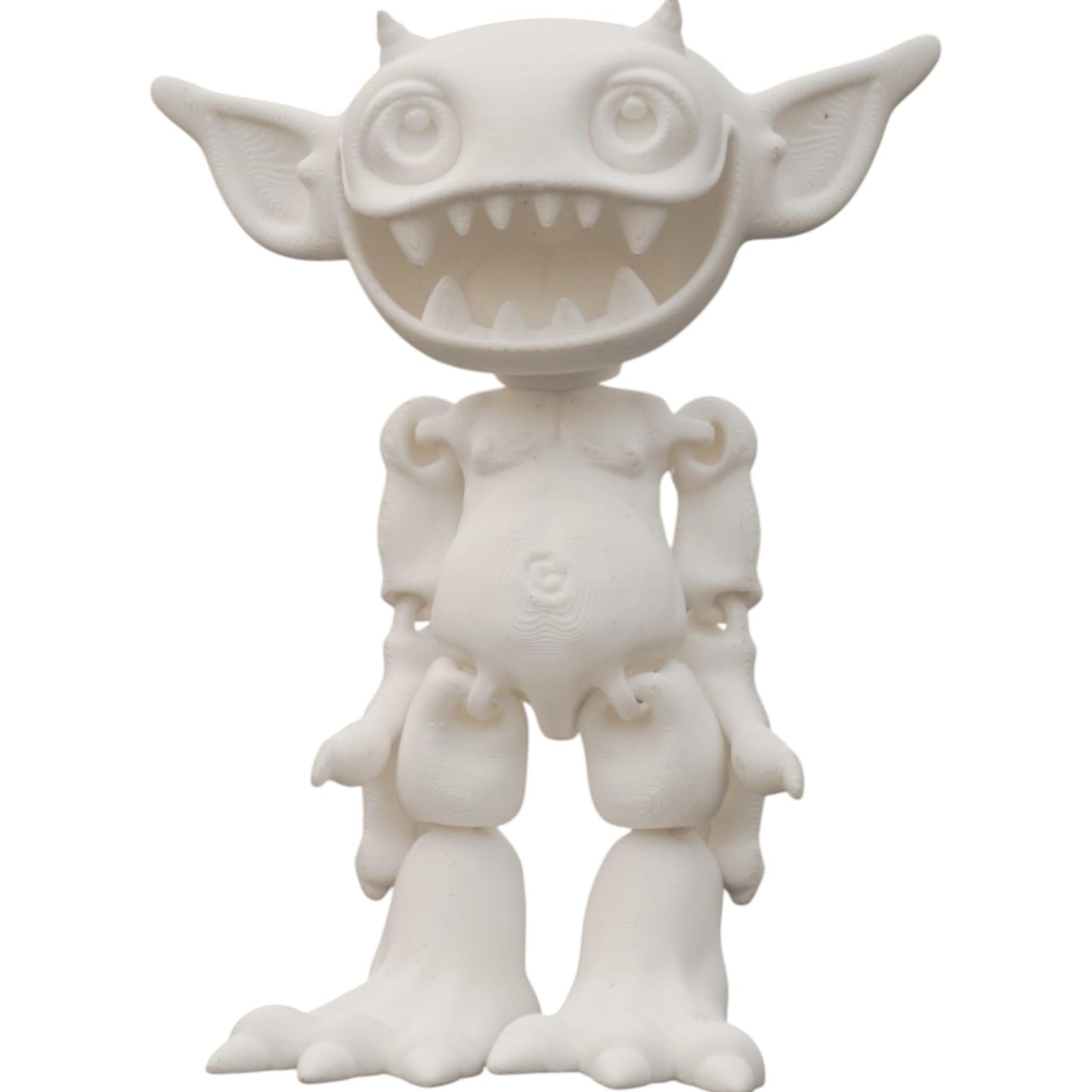 Articulated Goblin Figurine for Painting – DIY Poseable Monster Model Kit for Teens & Adults – Movable Goblin Fidget Display Statue – 3D Printed in Canada