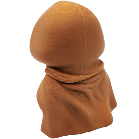 The Monk Owl Figurine – Hooded Fantasy Owl with Robe & Belt Pouches – Owls & Dragons Collection – Paintable Display Miniature – 3D Printed in Canada