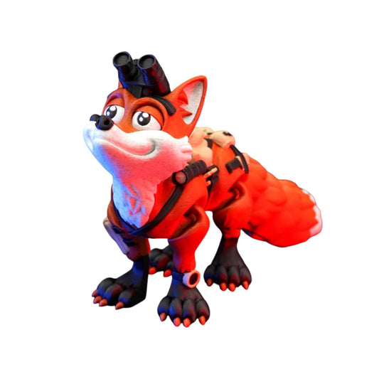 Articulated Special Ops Fox Figurine – Tactical Desk Fidget for Teens & Adults – Stress Relief & Collectible – 3D Printed in Canada