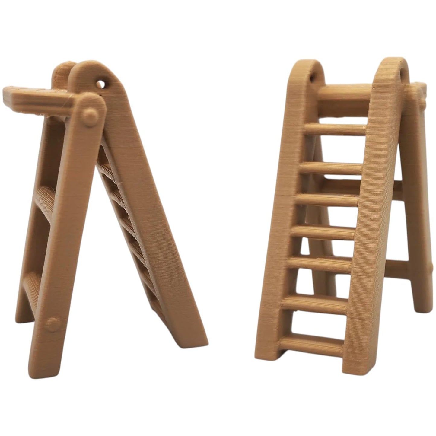 Wooden Step Ladder Miniature – Folding Ladder Prop for Tabletop RPG Interiors, Fantasy Dioramas & Terrain Kits – 3D Printed in Canada