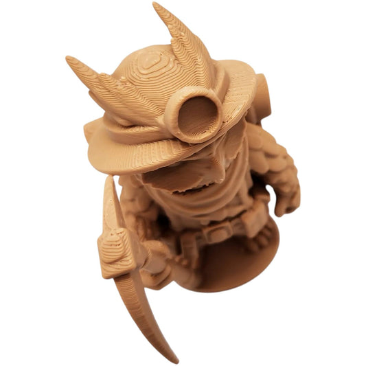 The Treasure Hunter Owl Figurine – Fantasy Explorer Owl with Pickaxe, Backpack & Helmet – Owls & Dragons Collection – Paintable Display Sculpture – 3D Printed in Canada